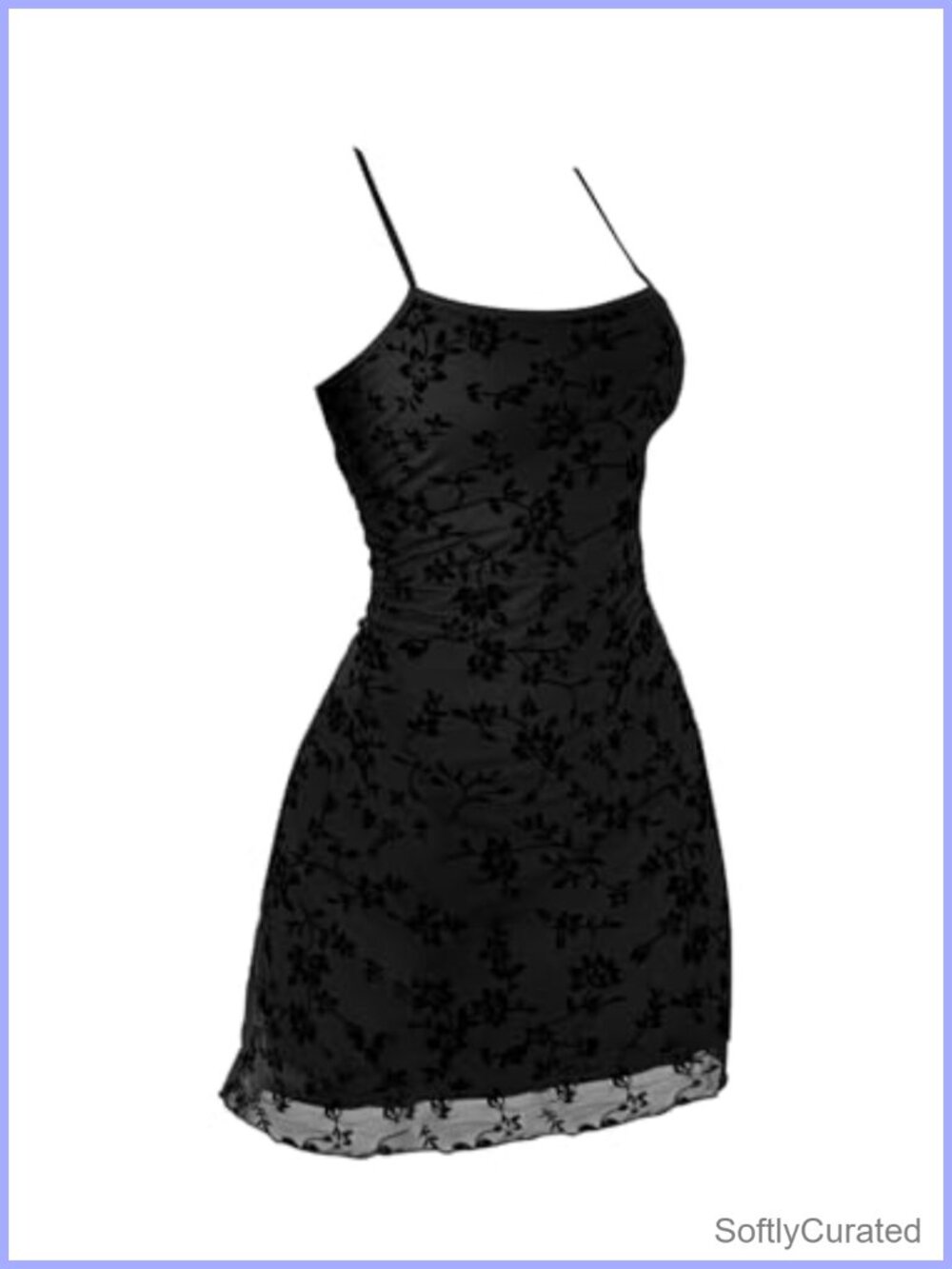 Mini Dress Floral Mesh Spaghetti Strap Sleeveless Open Back Casual Summer